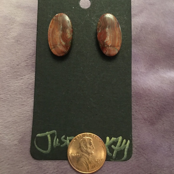 - Split Matched Natural Red Landscape Jasper - handmade one of a kind - Picture 2 of 3